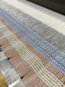 Woven outcome from the live shaft loom simulator